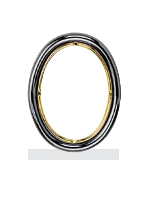 Rama fotoceramica bronz ovala